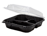 Dual Color Black Clear Lids 8x8 3CP 150/Case