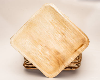 ARECA 7 INCH SQUARE PLATE [Pack of 25]