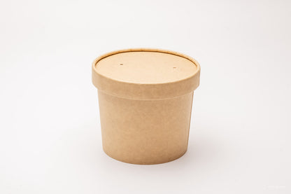 Kraft Paper Food Cup with Vented Lid 350 ml/11.8 oz [Pack of 250]