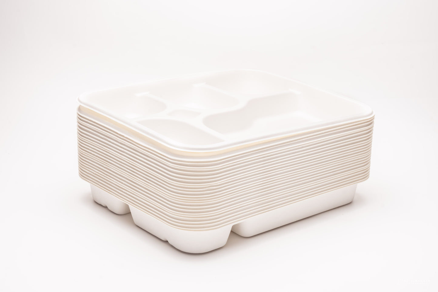 BAGASSE 5CP DEEP MEAL TRAY [25 Pack]