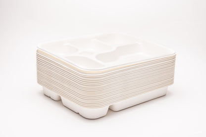 BAGASSE 5CP DEEP MEAL TRAY [25 Pack]